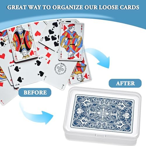 Kitoyz Clear Plastic Card Cases for 100 Cards 12 PCS