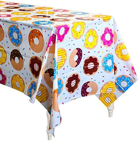 BeYumi 4 Pack Donut Party Tablecloth