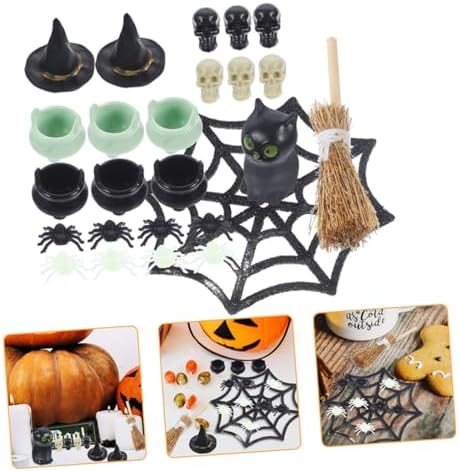 Kichvoe 2sets Miniature Halloween Figurines Set for Halloween Decorations
