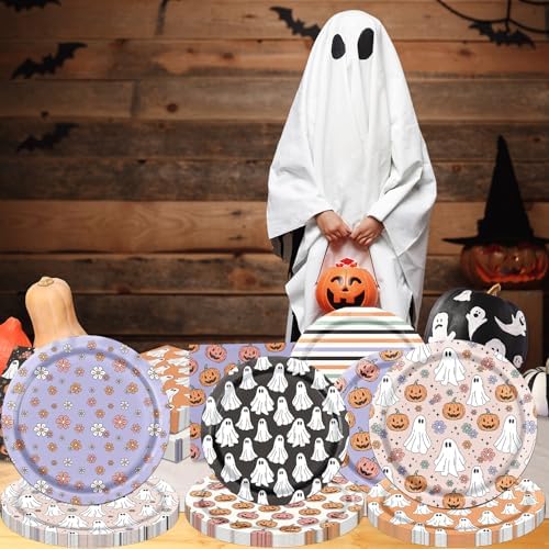 Halloween Party Plates Napkins 60Pcs Set