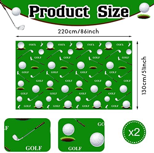 Patelai Golf Tablecloth for Sports Parties 86x51 Inch 2 Piece