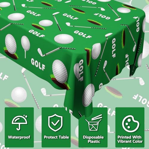 4 Pack Golf Theme Tablecloths for Birthday Parties