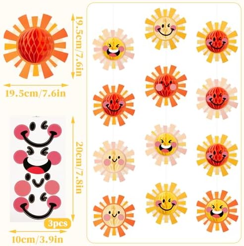 12PCS Boho Sun Party Decorations Set