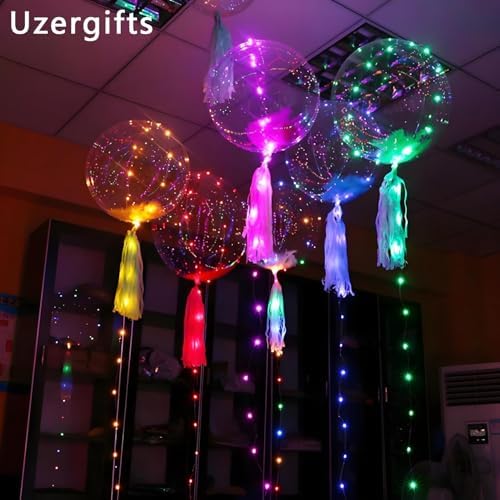 25 Pack Transparent Bobo Balloons 24 Inches for Decorations