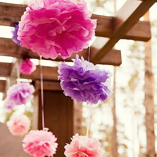 PATIKIL 4 Inch Green Tissue Pom Poms 10 Pack