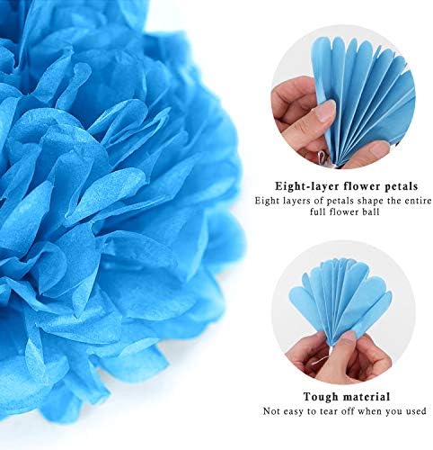 Binpeng Paper Pom Poms Wedding Party Decorations 6PCS