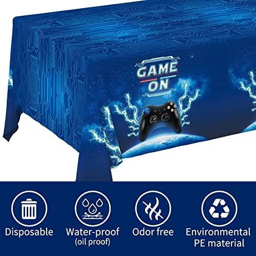 Video Game Party Kit for 25 Includes Plates Cups Cutlery Tablecloth Banner