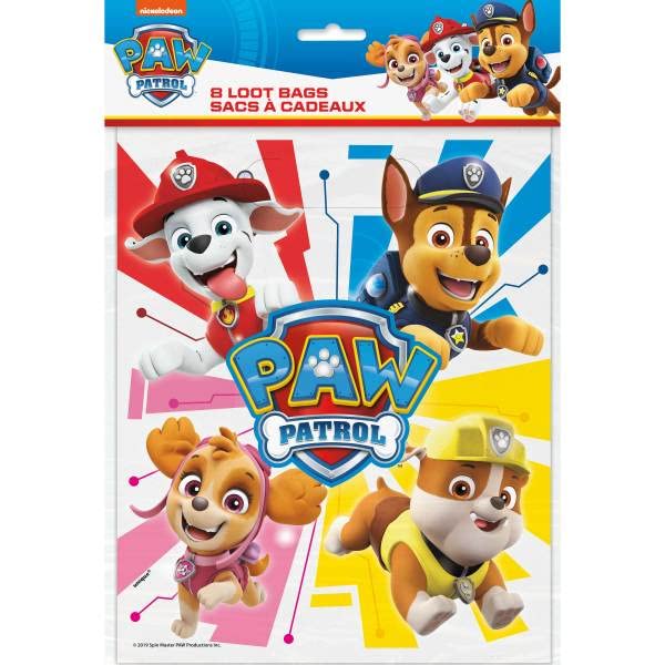 Paw Patrol Party Favor Bundle with 8 Bags and 24 Tattoos