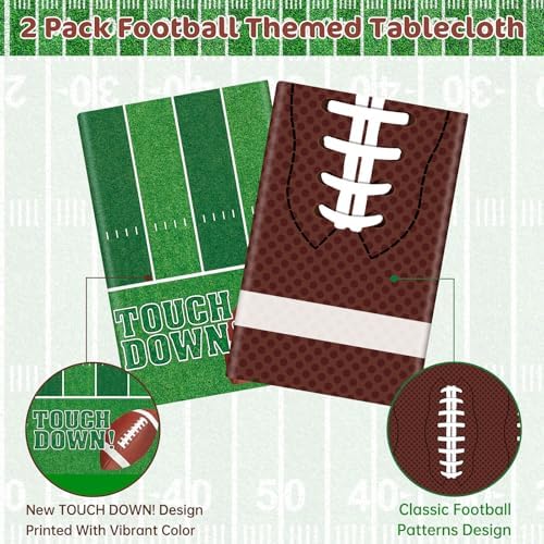 Football Party Decorations 2 Pack Tablecloth