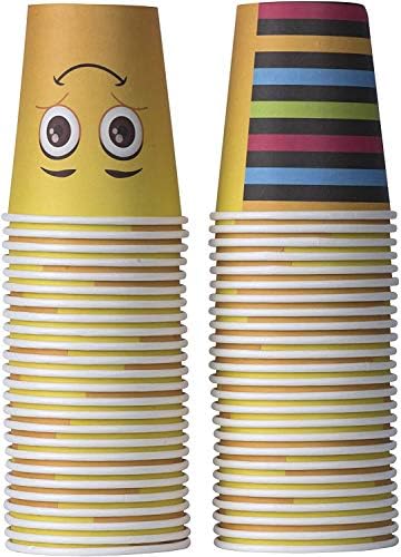 Hammont Smiley Party Paper Cups 9 oz 40Packs 2000Pieces