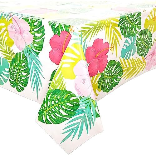Sparkle and Bash 3 Pack Tropical Tablecloths 54x108 Inch