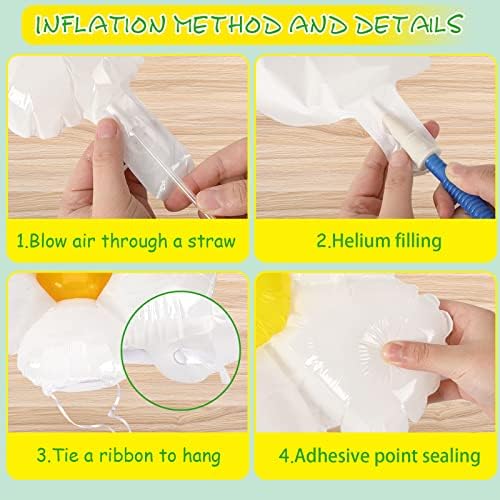 NOVWANG Daisy Balloons 18PCS Party Decorations