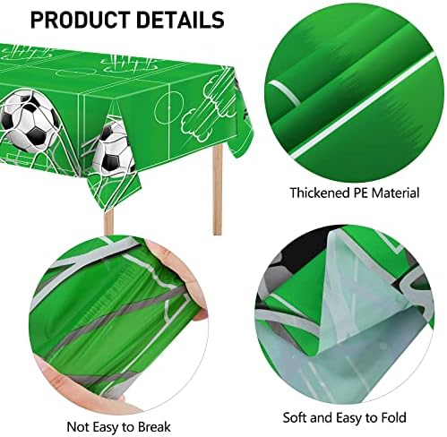 Durony 2 Pack Soccer Table Covers for Party Supplies