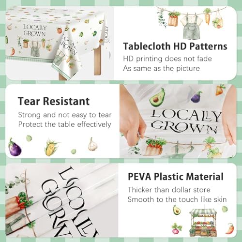 3Pcs Locally Grown Baby Shower Tablecloth Set