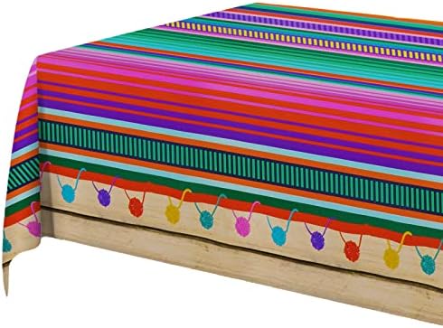3PCS Fiesta Tablecloth for Mexican Party Decorations