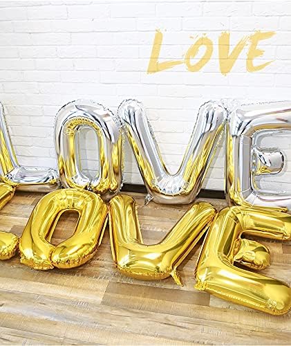 16 Inch Silver Letter Balloons A-Z Set for Parties