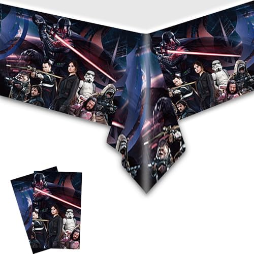 Omto 2pcs Star Wars Tablecloth for Birthday Parties