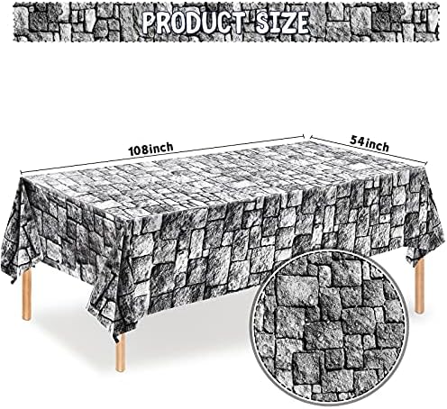 Irenare Stone Wall Tablecloths 8 Pack 108x54 Inch