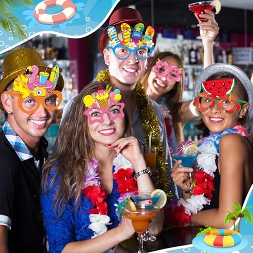 24 Pcs Pool Party Funny Sunglasses for Party Favors