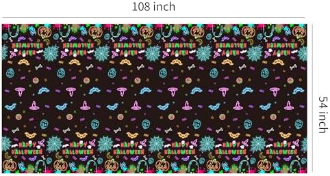 Neon Halloween Party Tablecloths 3 Pack