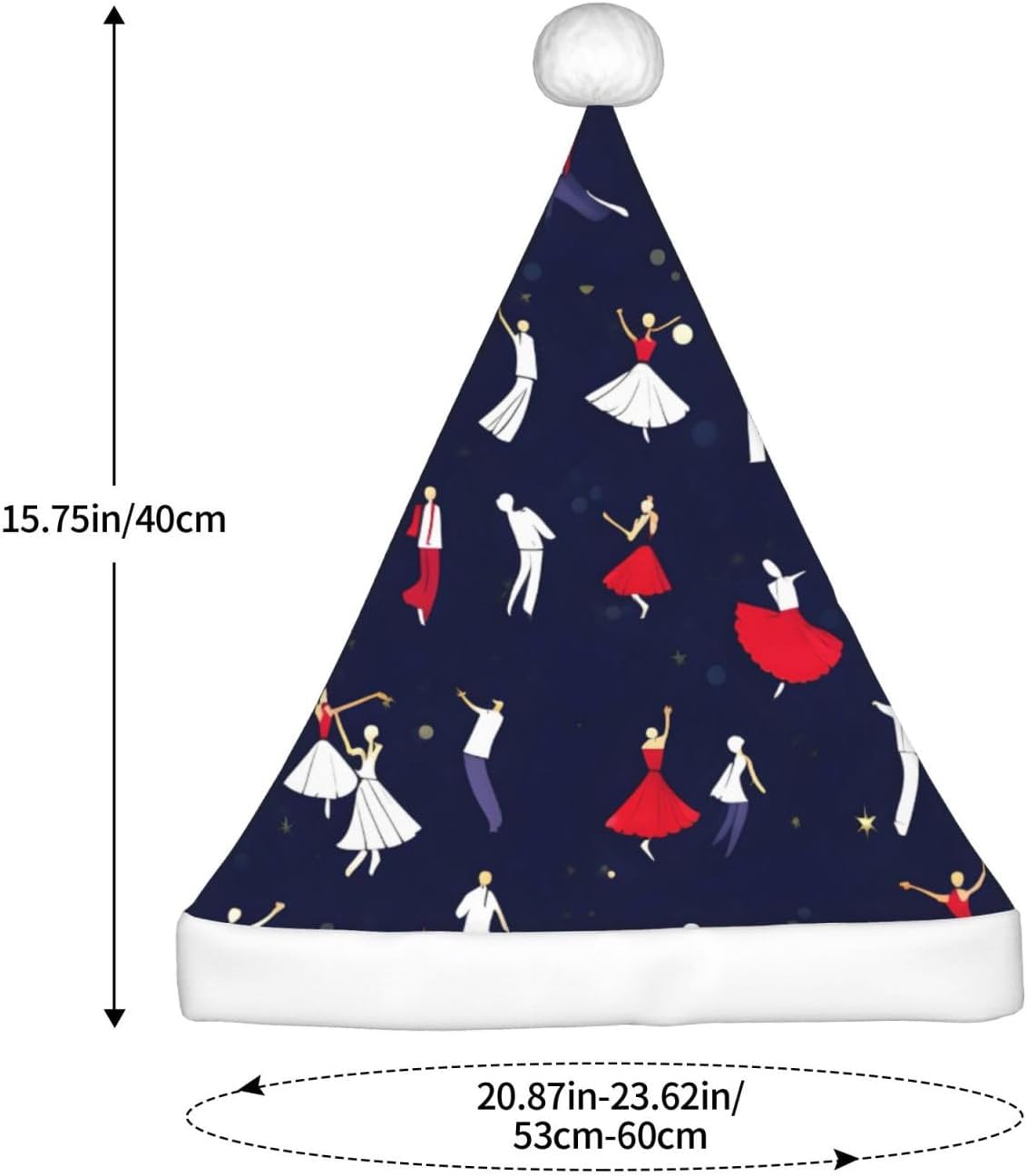 Personalized Santa Hat with Ballroom Dance Pattern