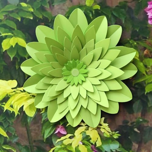 Large Lime Green Paper Flowers for Wall Decor