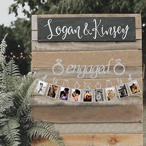 Engagement Wedding Banners - Silver Decor for Party