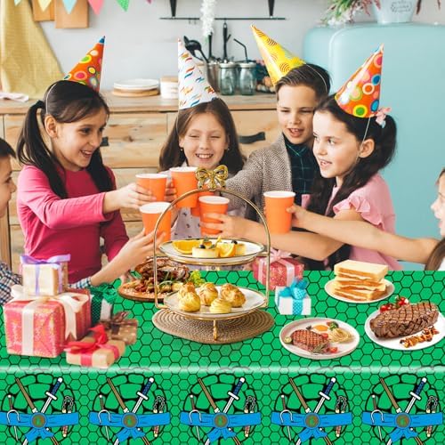 3pcs Turtle Theme Premium Plastic Tablecloth for Kids Birthday Party