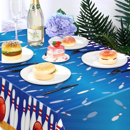 2 Pcs Bowling Party Tablecloth 54x87 Inch