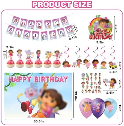 107Pcs Adventurer Theme Birthday Party Decoration Set