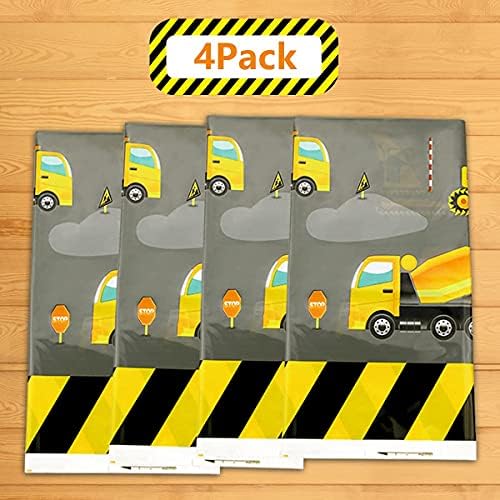 Construction Table Covers 86x51in for Kids Party
