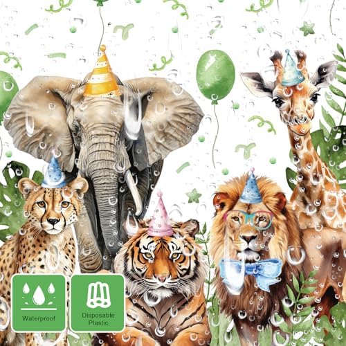 Mpanwen Safari Animal Tablecloth - 3 Pack 54 x 108 Inches