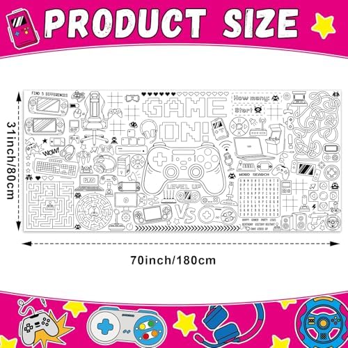 Giant Video Game Coloring Poster for Kids