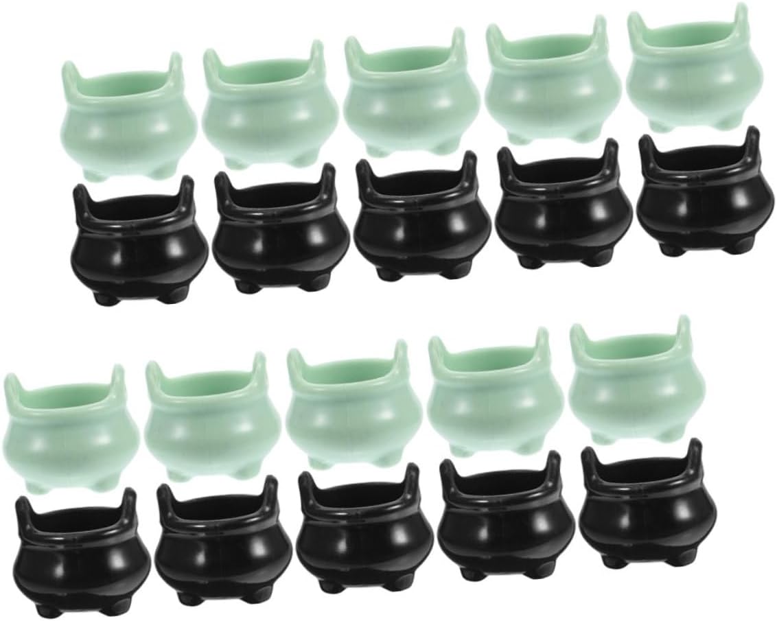 Toyvian 80pcs Miniature Witch Cauldron Pots Halloween Decorations