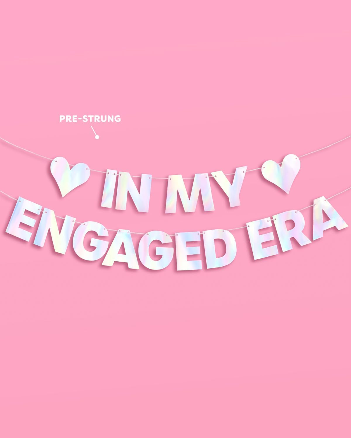 Xo Fetti Iridescent Foil Banner 5 Ft Engagement Decor