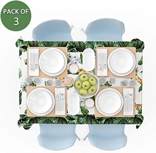 Yuzioey 3 Pack Safari Tablecloths Wild Animals Party Decor