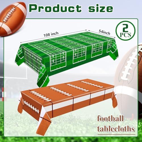 Mixweer Football Theme Tablecloths 54x108in