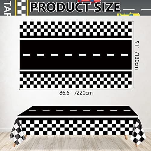 Racing Car Theme Tablecloths 4pcs 51x86 Inches