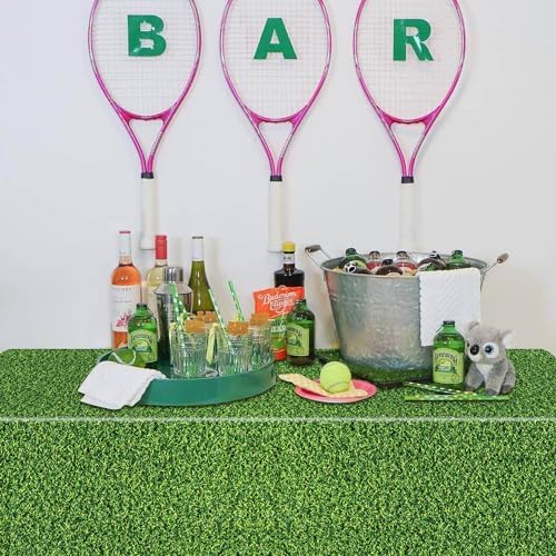 4Pcs Green Grass Tablecloths for Sports Parties