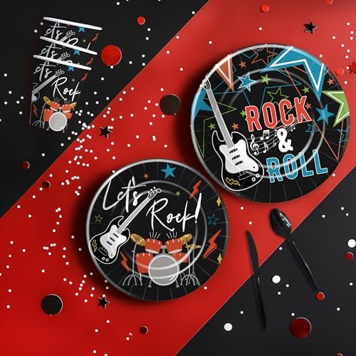 Rock And Roll Party Tableware Set for 24 Guests