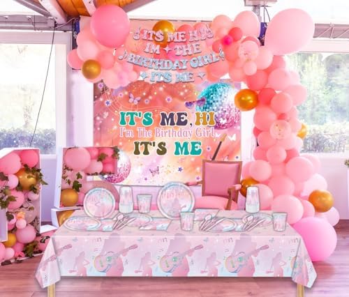 142Pcs Birthday Girl Music Singer Party Supplies Set