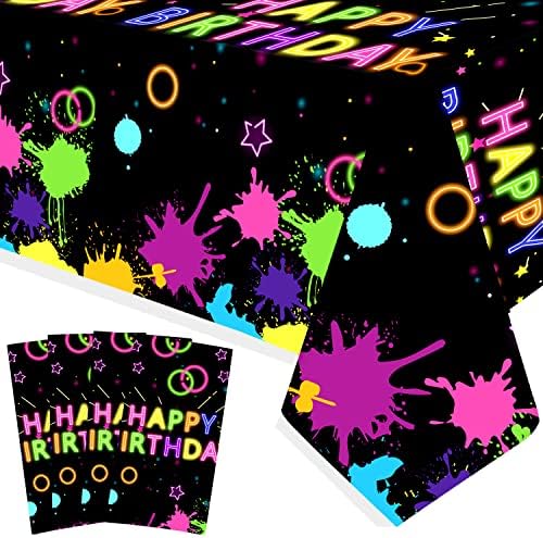 4 Pack Neon Birthday Table Covers