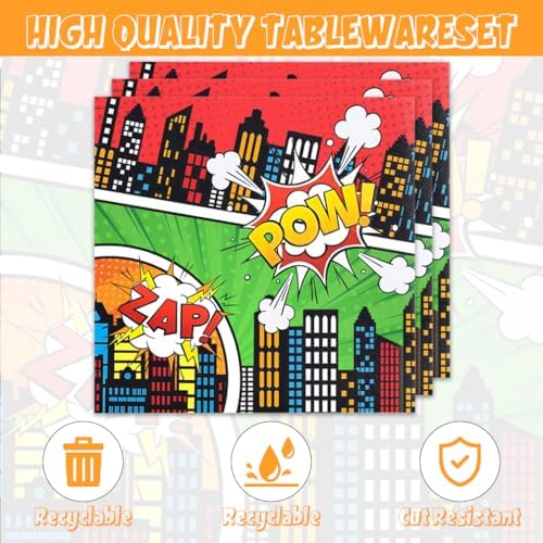 40 Piece Hero Theme Party Set - Birthday and Event Supplies