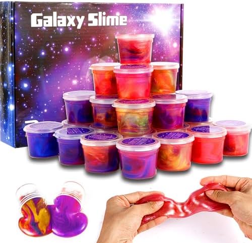 24 Pack Galaxy Slime Party Favors for Kids