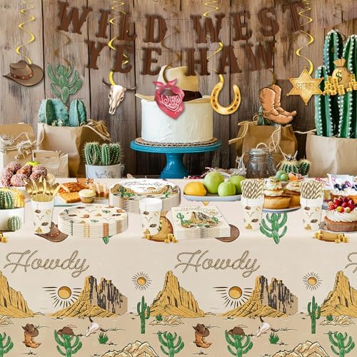 Western Party Supplies Set for 24 Guests