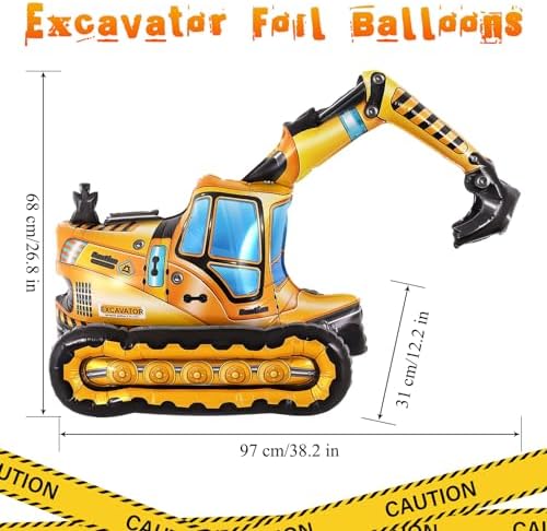 Self Standing 4D Foil Excavator Balloon for Kids