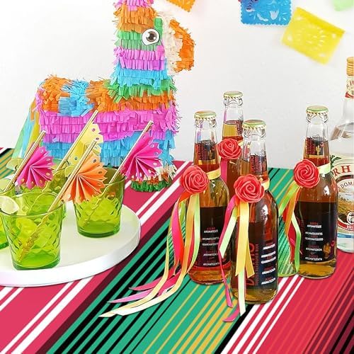 Hxezoc Mexican Stripe Tablecloth 54 x 108 Inch