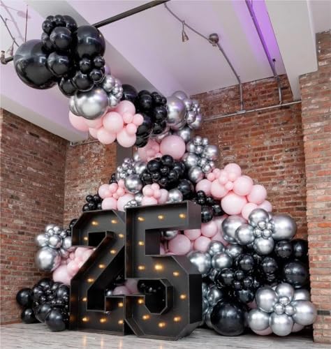 50pcs 12 Inch Metallic Silver Balloons for Party Decorations