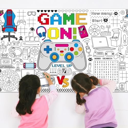 Giant Video Game Coloring Poster for Kids