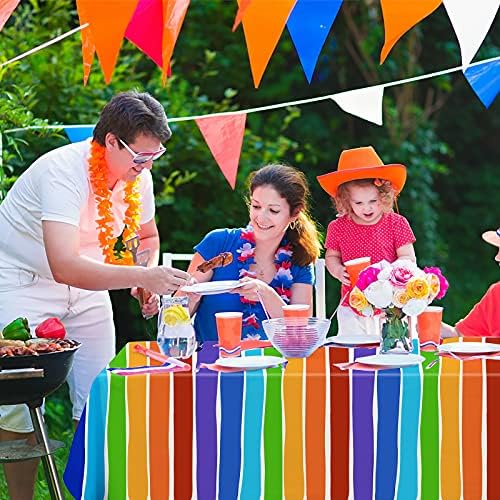 PHOGARY 3 Pack Rainbow Tablecovers for Party Decor